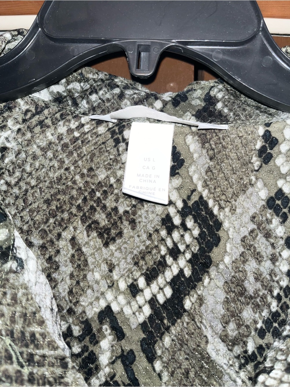 H&M Snake Print Midi Dress in Black and White - Picture 3 of 4